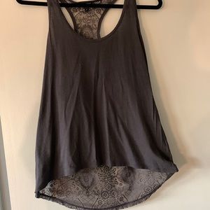 LACE TANK TOP + Express + Taupe + Med